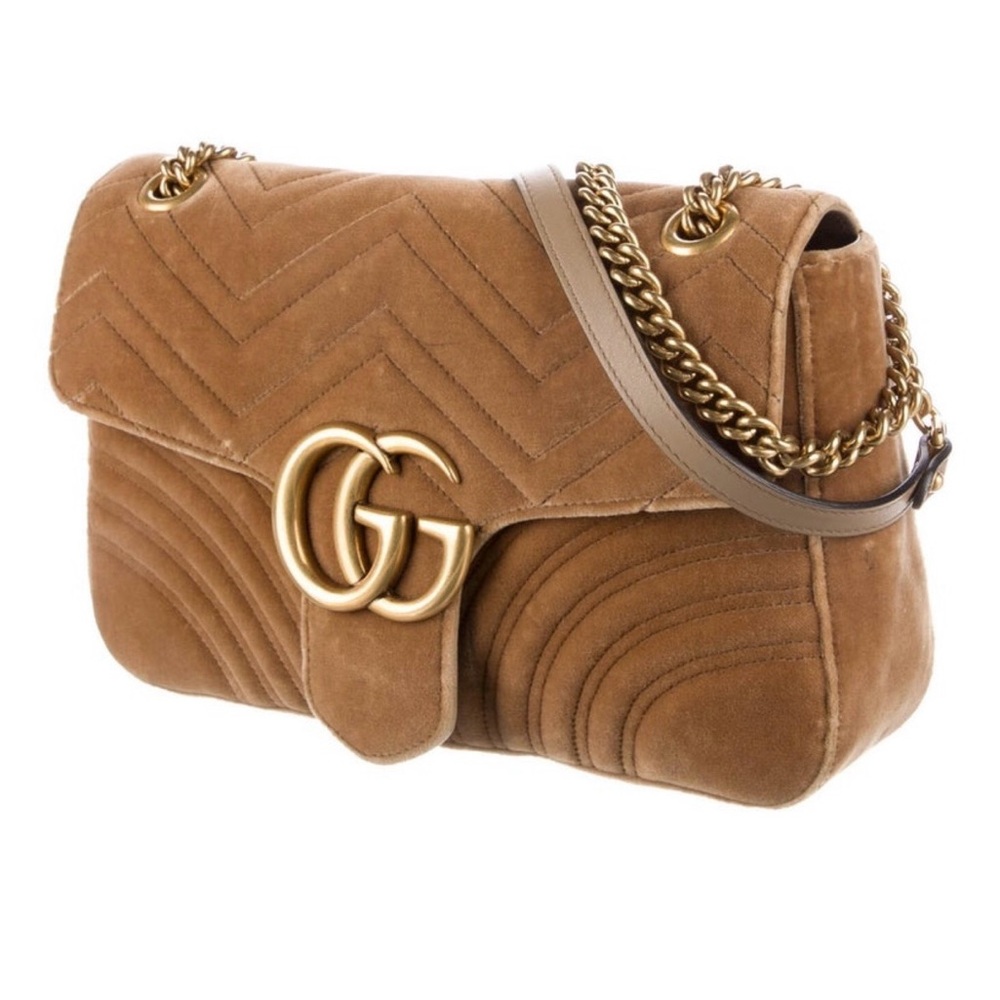 Gucci Velvet Medium Marmont Matelasse Shoulder Bag - Picture 3 of 4